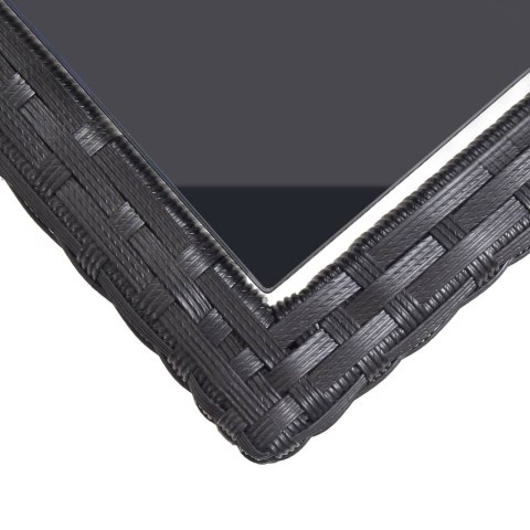 3-CZĘŚCIOWY ZESTAW MEBLI OGRODOWYCH CZARNY