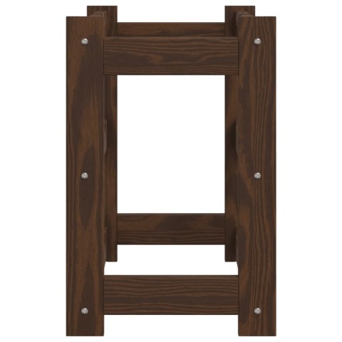 STOJAK NA 12 BUTELEK WINA BRĄZOWY LITE DREWNO SOSNOWE