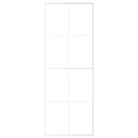 DRZWI PRZESUWNE MATOWE SZKŁO ESG I ALUMINIUM 76X205CM BIAŁE