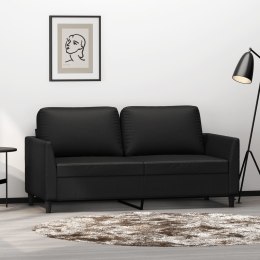 2-OSOBOWA SOFA CZARNA 140CM SZTUCZNA SKÓRA