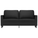 2-OSOBOWA SOFA CZARNA 140CM SZTUCZNA SKÓRA