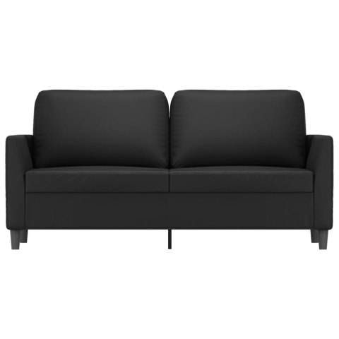 2-OSOBOWA SOFA CZARNA 140CM SZTUCZNA SKÓRA