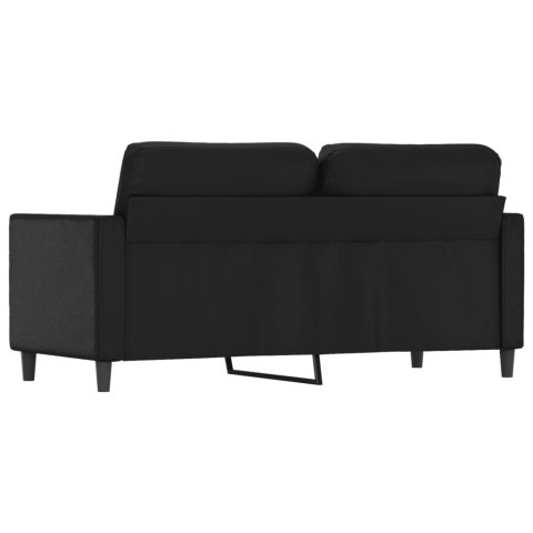 2-OSOBOWA SOFA CZARNA 140CM SZTUCZNA SKÓRA