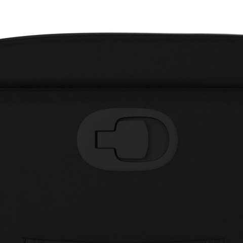 FOTEL ROZKŁADANY CZARNY SZTUCZNA SKÓRA