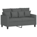 SOFA 2-OSOBOWA CIEMNOSZARA 120CM TAPICEROWANA TKANINĄ