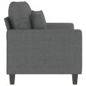 SOFA 2-OSOBOWA CIEMNOSZARA 120CM TAPICEROWANA TKANINĄ