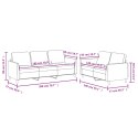 2-OSOBOWA SOFA Z PODUSZKAMI CZARNA SZTUCZNA SKÓRA