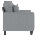 SOFA 2-OSOBOWA JASNOSZARA 120CM TAPICEROWANA TKANINĄ