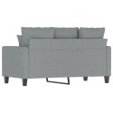 SOFA 2-OSOBOWA JASNOSZARA 120CM TAPICEROWANA TKANINĄ