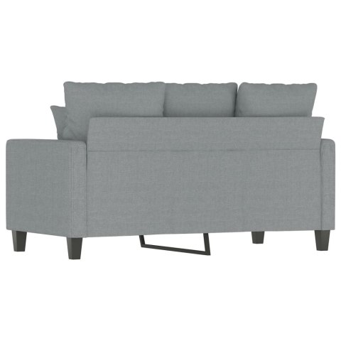 SOFA 2-OSOBOWA JASNOSZARA 120CM TAPICEROWANA TKANINĄ