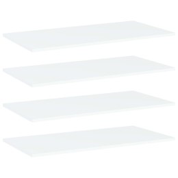 PÓŁKI NA KSIĄŻKI 4 SZT. BIAŁE 80X40X1,5CM