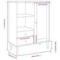 SZAFKA SENJA IMITACJA RATTANU CZARNA 90X40X112CM SOSNOWA