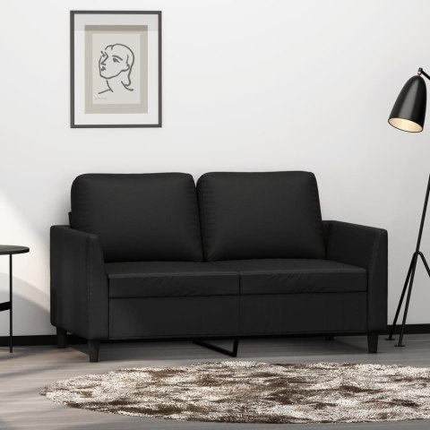 2-OSOBOWA SOFA CZARNA 120CM SZTUCZNA SKÓRA