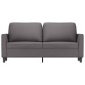 2-OSOBOWA SOFA SZARY 140CM SZTUCZNA SKÓRA