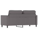 2-OSOBOWA SOFA SZARY 140CM SZTUCZNA SKÓRA