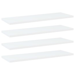 PÓŁKI NA KSIĄŻKI 4 SZT. BIAŁE 60X20X1,5CM