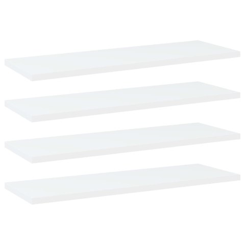 PÓŁKI NA KSIĄŻKI 4 SZT. BIAŁE 60X20X1,5CM