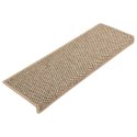 SAMOPRZYLEPNE NAKŁADKI NA SCHODY 15 SZT. 65X21X4CM BEŻOWE