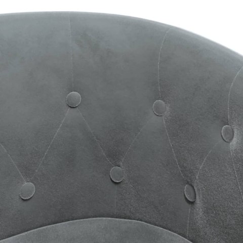 FOTEL KLUBOWY CIEMNOSZARY OBITY AKSAMITEM