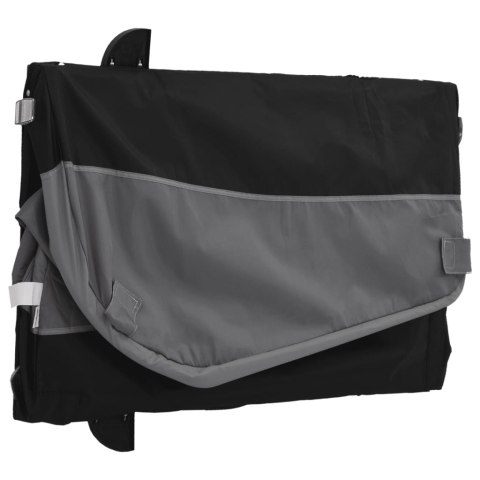 PRZYCZEPKA ROWEROWA CZARNO-SZARA 45KG ŻELAZO