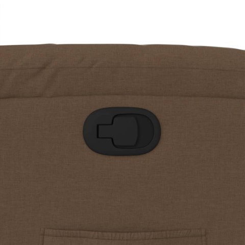 FOTEL ROZKŁADANY BRĄZOWY OBITY TKANINĄ