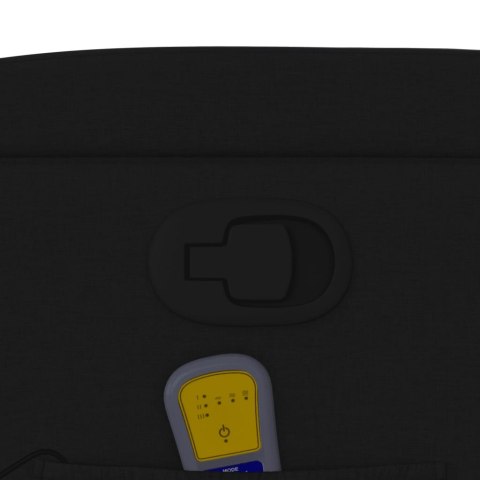 ROZKŁADANY FOTEL MASUJĄCY CZARNY OBITY TKANINĄ