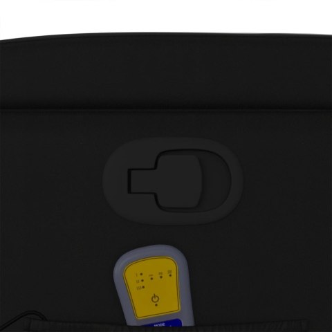 ROZKŁADANY FOTEL MASUJĄCY CZARNY SZTUCZNA SKÓRA