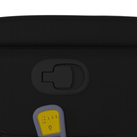 ROZKŁADANY FOTEL MASUJĄCY CZARNY SZTUCZNA SKÓRA