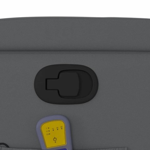 ROZKŁADANY FOTEL MASUJĄCY SZARY OBITY SZTUCZNĄ SKÓRĄ