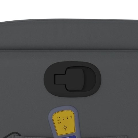 ROZKŁADANY FOTEL MASUJĄCY SZARY OBITY SZTUCZNĄ SKÓRĄ