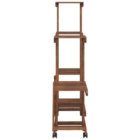 KWIETNIK NA KÓŁKACH 95X25X101CM LITE DREWNO JODŁOWE