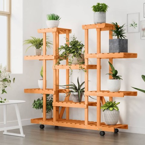 KWIETNIK NA KÓŁKACH 110X25X115CM LITE DREWNO JODŁOWE