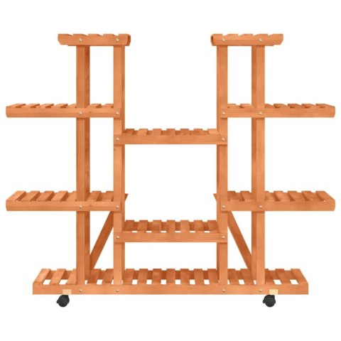 KWIETNIK NA KÓŁKACH 110X25X115CM LITE DREWNO JODŁOWE