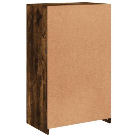 SZAFKA BOCZNA Z LED KOLOR PRZYDYMIONY DĄB