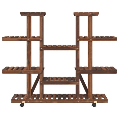 KWIETNIK NA KÓŁKACH 110X25X115CM LITE DREWNO JODŁOWE