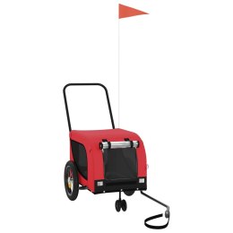 PRZYCZEPKA ROWEROWA DLA ZWIERZĄT TKANINA OXFORD I ŻELAZO