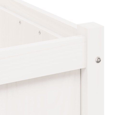 DONICE OGRODOWE 2 SZT. BIAŁE LITE DREWNO SOSNOWE