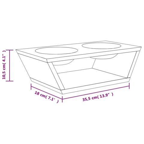 STOJAK NA MISKI DLA PSA 2 MISKI NA STOJAKU 2X0,35L BAMBUSOWY