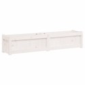 DONICA OGRODOWA BIAŁA 150X31X31CM LITE DREWNO SOSNOWE