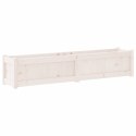 DONICA OGRODOWA BIAŁA 150X31X31CM LITE DREWNO SOSNOWE