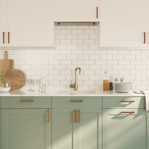 UCHWYTY MEBLOWE DO SZAFEK SZUFLAD KUCHENNYCH 10 SZT. BRĄZ 128MM STAL NIERDZ.