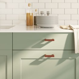 UCHWYTY MEBLOWE DO SZAFEK SZUFLAD KUCHENNYCH 10 SZT. BRĄZ 64MM STAL NIERDZ.