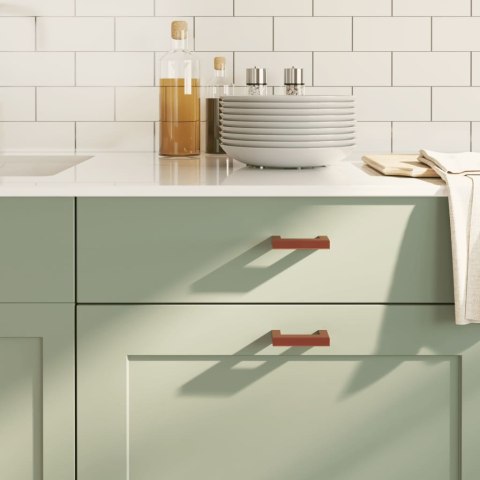 UCHWYTY MEBLOWE DO SZAFEK SZUFLAD KUCHENNYCH 10 SZT. BRĄZ 64MM STAL NIERDZ.