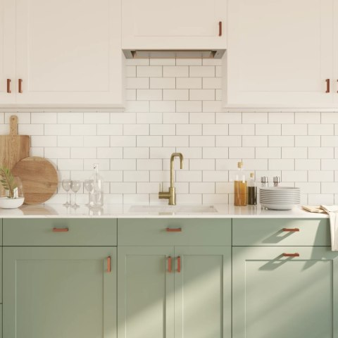 UCHWYTY MEBLOWE DO SZAFEK SZUFLAD KUCHENNYCH 10 SZT. BRĄZ 64MM STAL NIERDZ.