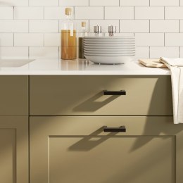 UCHWYTY MEBLOWE DO SZAFEK SZUFLAD KUCHENNYCH 10 SZT. CZARNE 64MM STAL NIERDZ.