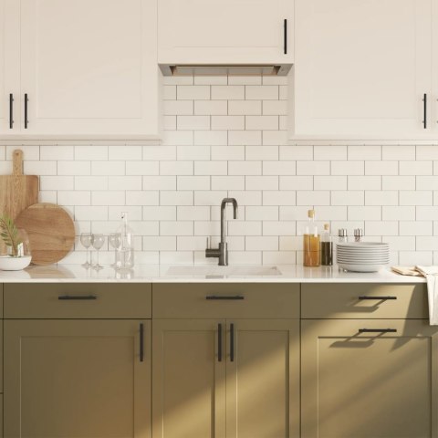 UCHWYTY MEBLOWE DO SZAFEK SZUFLAD KUCHENNYCH 10 SZT. CZARNE 96MM STAL NIERDZ.