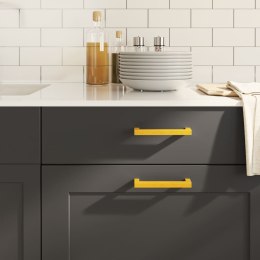 UCHWYTY MEBLOWE DO SZAFEK SZUFLAD KUCHENNYCH 10 SZT. ZŁOTE 128MM STAL NIERDZ.