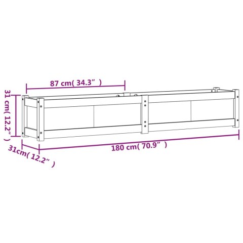 DONICA OGRODOWA 180X31X31CM LITE DREWNO SOSNOWE