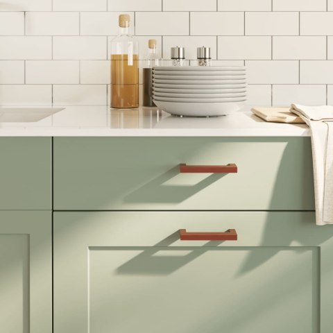 UCHWYTY MEBLOWE DO SZAFEK SZUFLAD KUCHENNYCH 10 SZT. BRĄZ 96MM STAL NIERDZ.