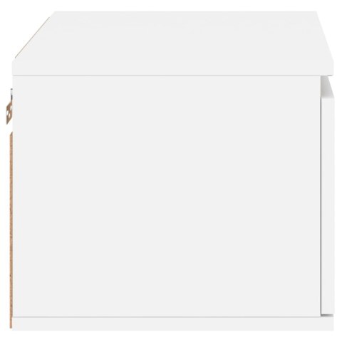 WISZĄCE SZAFKI NOCNE Z LED 2 SZT. BIAŁE